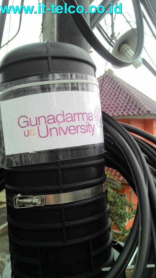 Instalasi FO Aerial Universtas Gunadarma